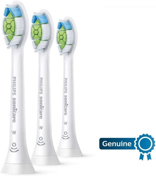 Philips Sonicare W DiamondClean - Genuine Electric Toothbrush Heads, White, 3 Pack (HX6063/65)