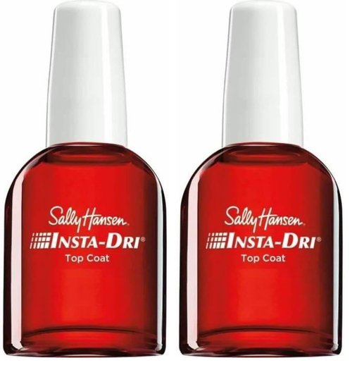 Sally Hansen Top Coat Clear, 0.45 Fl Ounce | Anti-Chip | Insta-Dri | Pack of 2