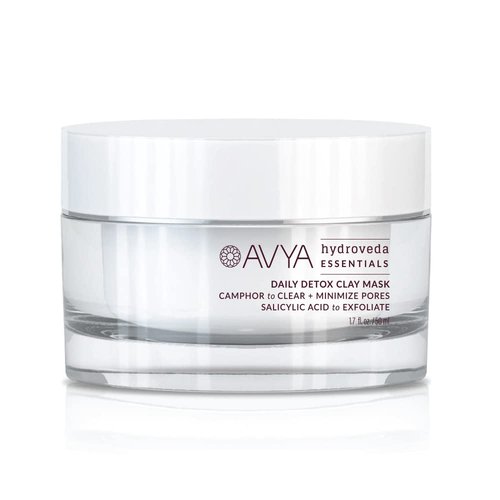 AVYA Hydroveda Essentials Daily Detox Clay Mask - Bentonite Clay for Blemishes & Calming Camphor | 1.7oz