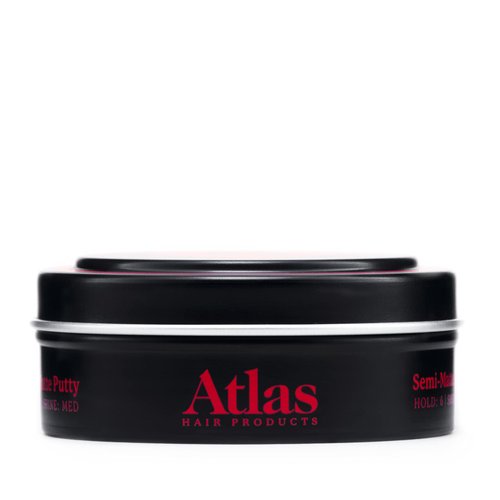 Atlas Matte Hair Pomade for Men Semi-Matte Putty | Men's Hair Styling Product | Medium Hold | Low Shine Hair Clay Pomade Hybrid | Water Soluble | 2.4oz