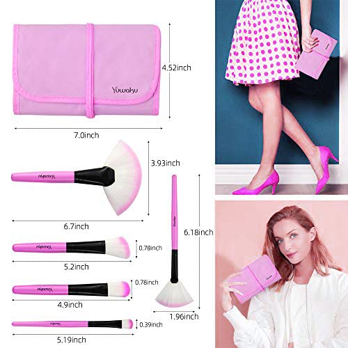 Makeup Brush Set, 32 Pcs Make up Brushes Professional Face Eye Shadow Foundation Blush Lip Makeup Brushes Powder Cosmetics Blending Brush Tool with the bag G-Bright purple