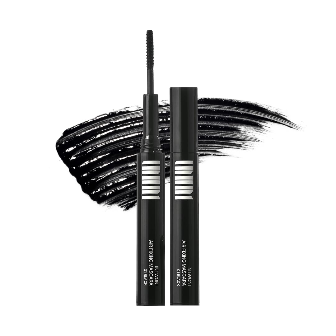 AirFixing Mascara - Smudge-Resistant Tubing Formula | 0.5mm Precision Brush | Easy Warm-Water Removal | 8.5g | Made in Korea (Black)
