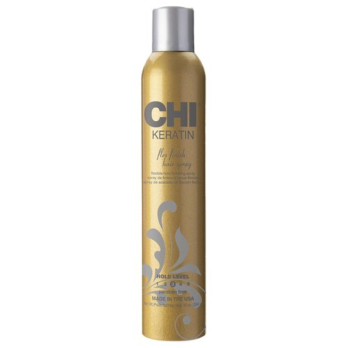 CHI Keratin Flex Finish Hair Spray - Lightweight, Long-Lasting Hold & Frizz Control | Unscented 10 Oz