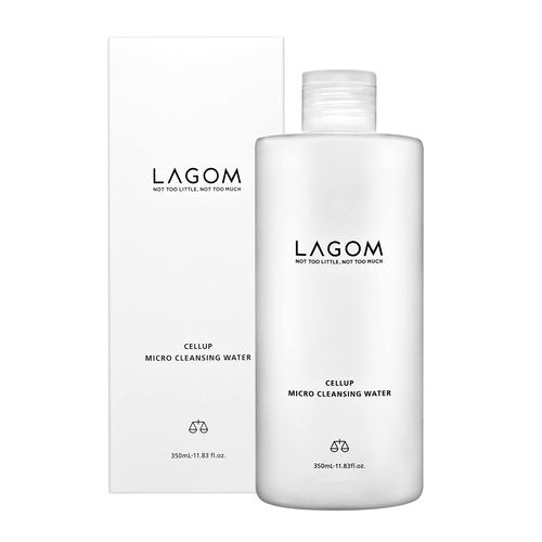 LAGOM Cellup Micro Cleansing Water, Natural Micellar, Moisturizing Face Wash, Facial Cleanser for All Skin Type 11.83 Fl Oz