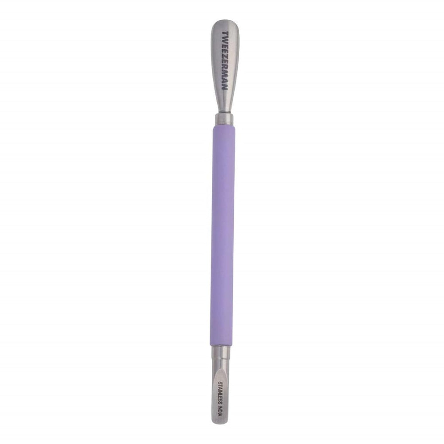 Tweezerman Dual-Sided Pushy - Professional Nail Care Tool in Vibrant Purple Color