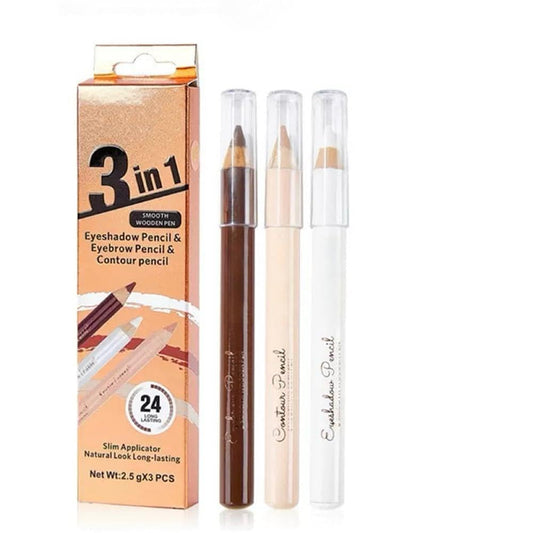 Skiennix Eyebrow Lift Highlighting & Contour Pencil Set - 3 Makeup Pencils for Defined Brows