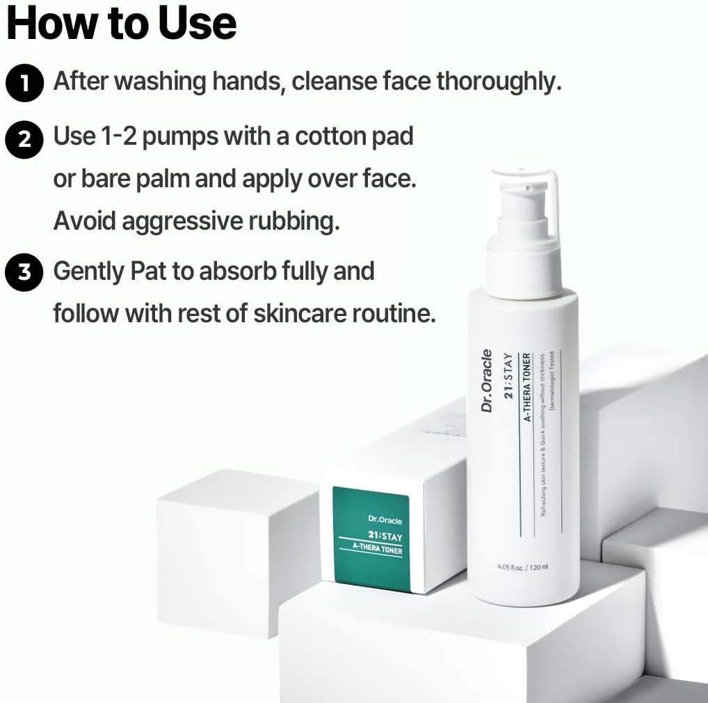 A-Thera Toner | Korean Facial Moisturizer & Serum for Sensitive Skin - 4.05 fl. oz.