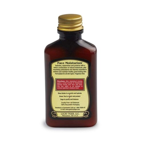 Lucky Tiger Face Moisturizer for Men - Hydrating Facial Cream with Shea Butter & Green Tea | 3.5 Fl Oz
