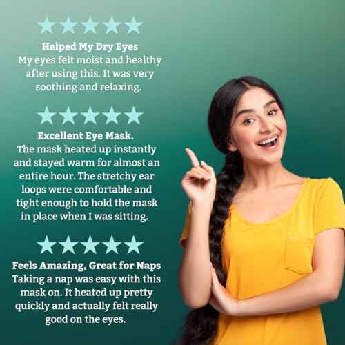 TearRestore EyeRelax Stye Eye Relief | Mint-Infused Heated Eye Mask & Steam Warm Compress for Overnight Eye Comfort & Dry, Tired Eyes | Self-Heating Moist Heat Mask (10 Count)