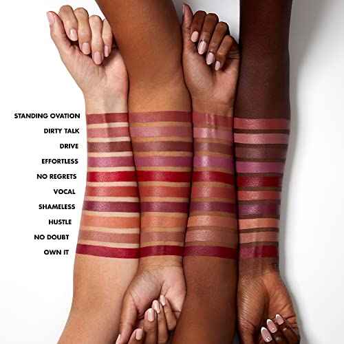 e.l.f. O Face Satin Lipstick, Richly Pigmented, Nourishing & Long-Lasting Creamy Lipstick, Infused With Jojoba, Vegan & Cruelty-Free, Smolder