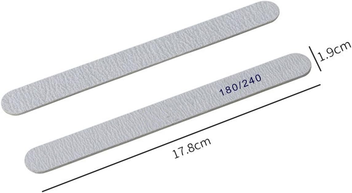 Skiennix Nail File Set - 20 Professional Double-Sided 180/240 Grit Manicure Tools