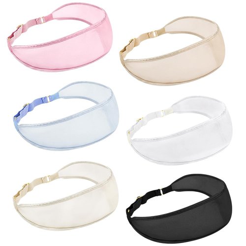 AHONEY Workout Headbands for Women Girls, 6Pcs Adjustable Sports Head Band Non slip Silky Mesh Elastic Hairbands for Women's Hair Cooling Headbands for Hot Weather Summer Beach (6 Colors)