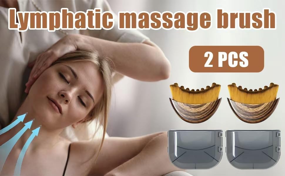 Skiennix Lymphatic Drainage Face Brush Set - Dual-Action Sculpting & Massaging for Jawline & Puffiness Reduction | 2 Pcs