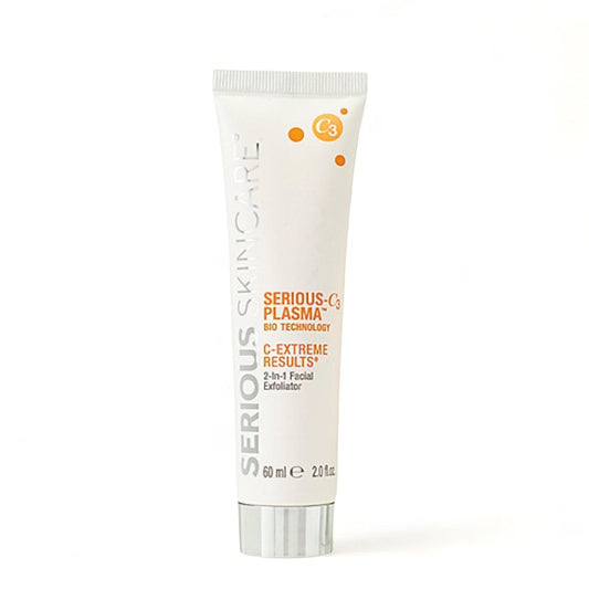 Serious Skincare C-Extreme Results Facial Exfoliator - Deep Pore Cleansing Treatment with Vitamin C & Collagen - 2 fl. oz for Smoother, Radiant Skin