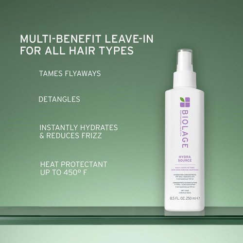 Biolage Hydra Source Leave-In Tonic - Moisturizes, Detangles & Protects Hair | Blowout Primer