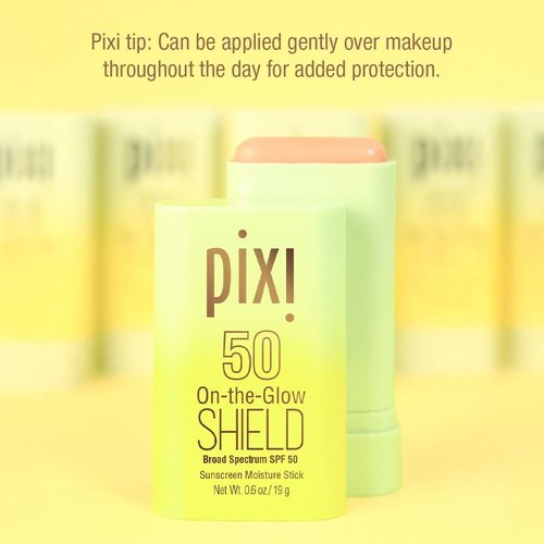 Pixi Beauty On-the-Glow SHIELD SPF 50 Sunscreen Stick - Lightweight, Hydrating & Travel Size | 2-Pack, Vegan & Paraben-Free | 2x 0.6oz/19g