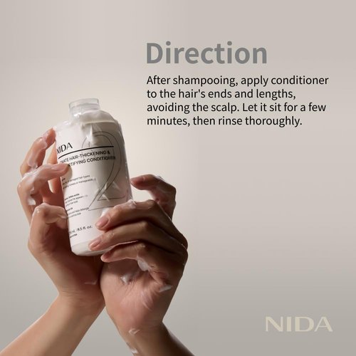 NIDA Ultimate Hair-Thickening Conditioner - Strengthens & Nourishes All Hair Types | 8.5 fl. oz.