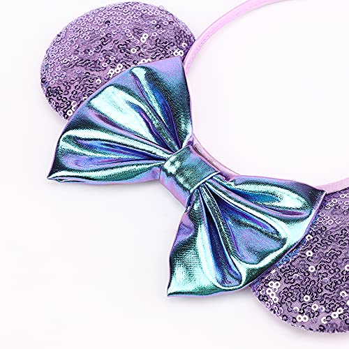 DRESHOW Mouse Ears Bow Headbands Glitter Party Decoration Cosplay Costume for Girls & Women