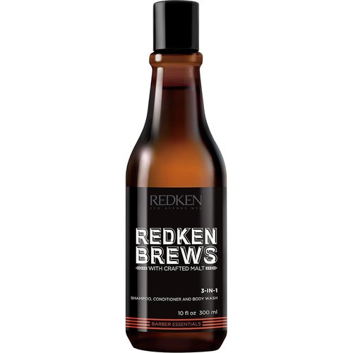 Redken Brews 3-In-1 Men's Shampoo | Multi-Purpose Hair & Body Cleanser - Hydrates & Moisturizes