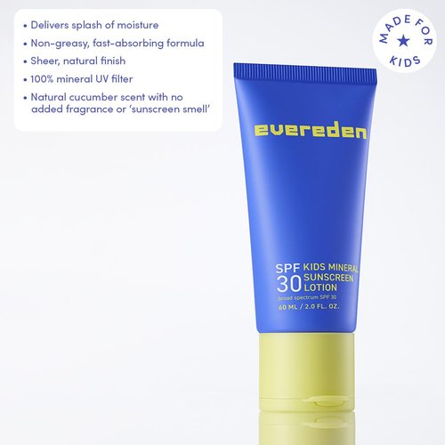 Evereden Premium Mineral Sunscreen SPF 30 - Safe, Non-Nano Sunblock for Kids & Family | Reef-Friendly UVA & UVB Protection