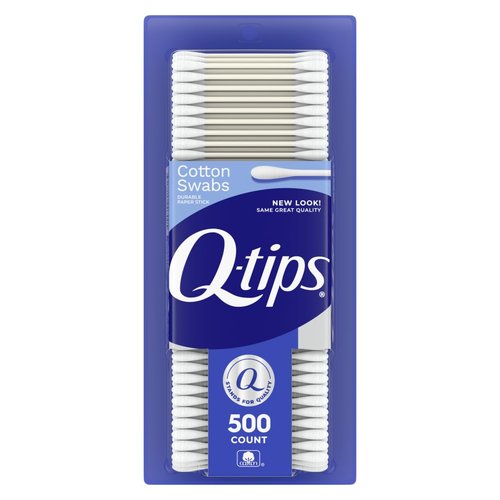 Q-tips Cotton Swabs - Original 100% Cotton for Home, First Aid & Beauty | 500 Count Pack