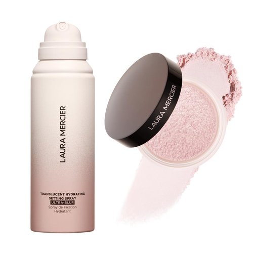 Laura Mercier Under-Eye Setting Powder & Hydrating Setting Spray Bundle - Translucent, 24HR Shine Control