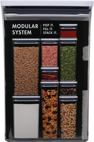 OXO Good Grips POP Container - Airtight Food Storage - Small Square Tall 2.3 Qt Ideal for spaghetti, linguini and lasagna
