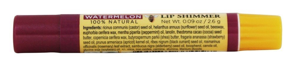 Burt's Bees Lip Shimmer - Watermelon Flavor | Hydrating 0.1 oz Lip Balm for Soft Lips