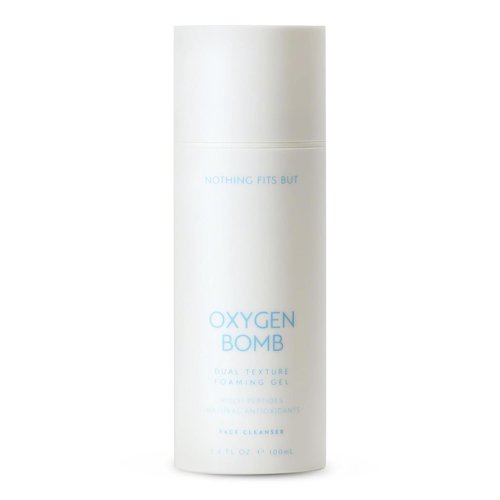 Oxygen Bomb Foaming Gel - Dual Texture Pore Purifying Face Mask & Daily Cleanser | Hydrates & Refines, 3.4 Oz