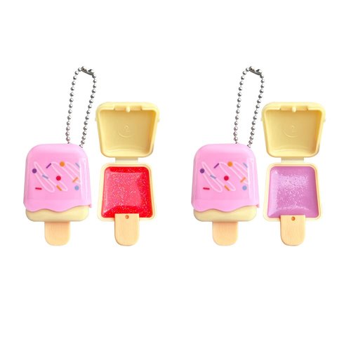 M&U MAKE YOU UP MU 6pc Candy Sweet Lip Gloss Set for Kids - 1 Straight Stick, 2 Ice Cream and 2 Candy Balms, Non-Toxic Girls Birthday Gift, Fun Theme Party Favors