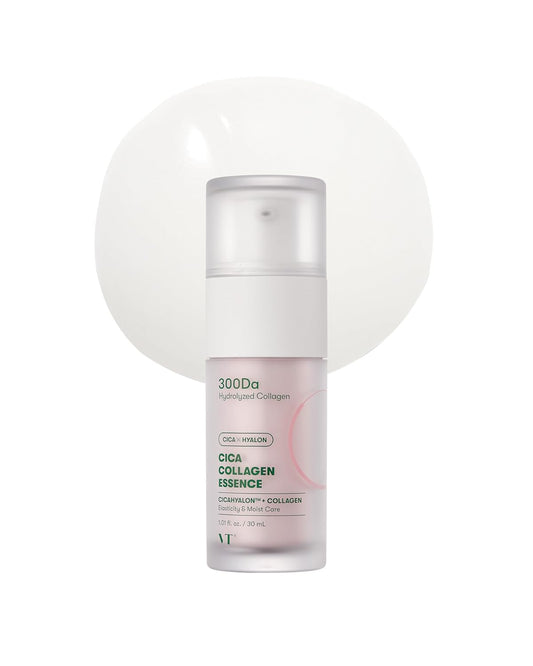 VT COSMETICS Cica Collagen Essence - Firming Pink Serum with 300Da Collagen Extract & Peptide Complex