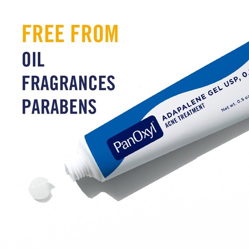 PanOxyl Adapalene 0.1% Leave-On Gel - Effective Retinoid Acne Treatment for Clear Skin | 0.5 oz