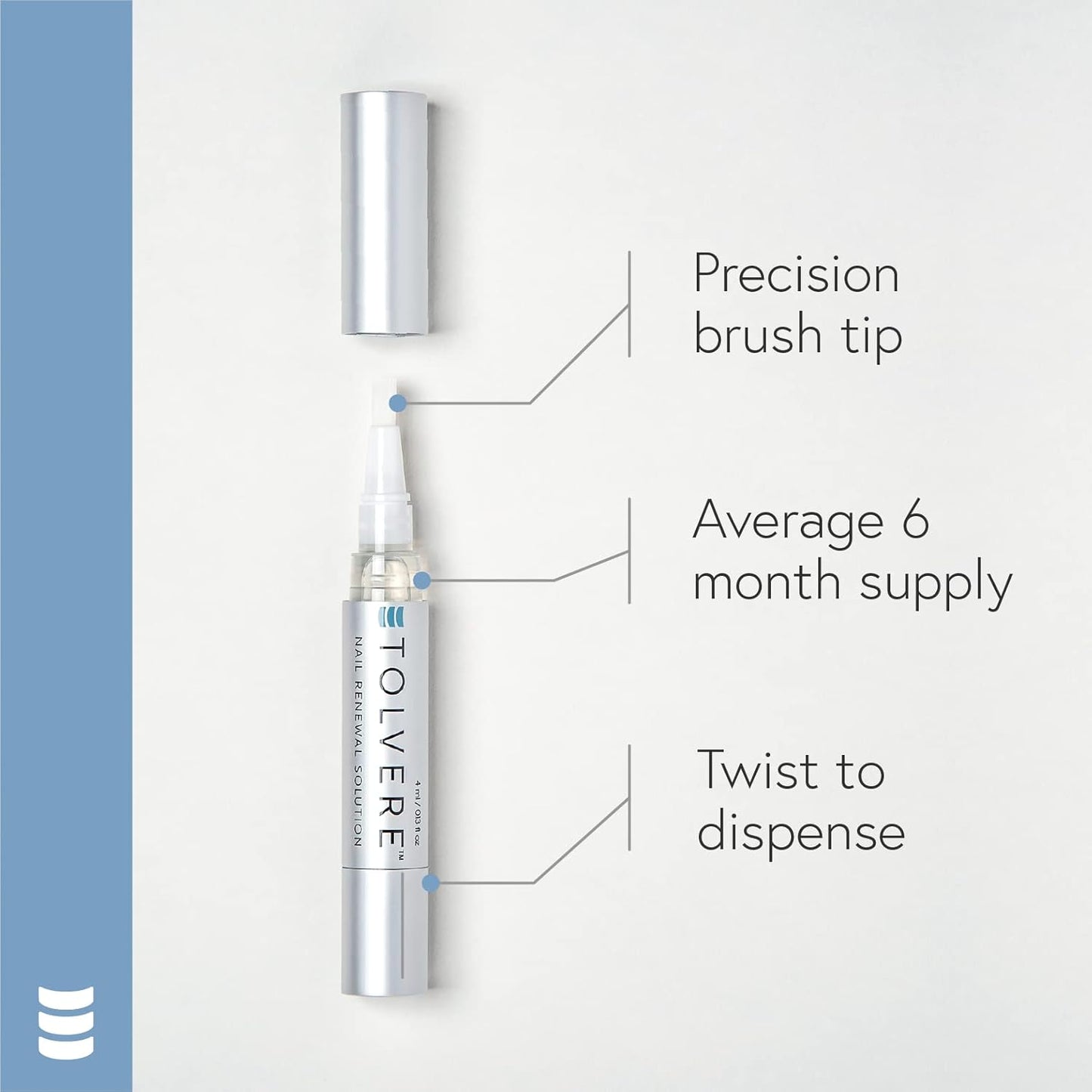 Tolvere Nail Renewal Solution - Revitalize Discolored, Brittle & Cracked Nails | Fast-Acting Treatment