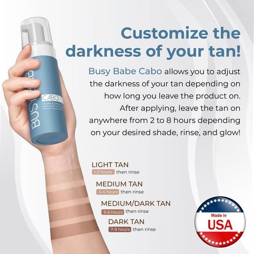 CABO Tanning Mousse - Flawless Self Tanner for a Sun-Kissed Glow | Dark Bronze, 200ml for All Skin Types