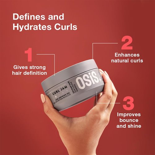 OSiS+ Curl Jam - Moisturizing Curl Defining Gel for All Curly Hair Types | 8.5 oz