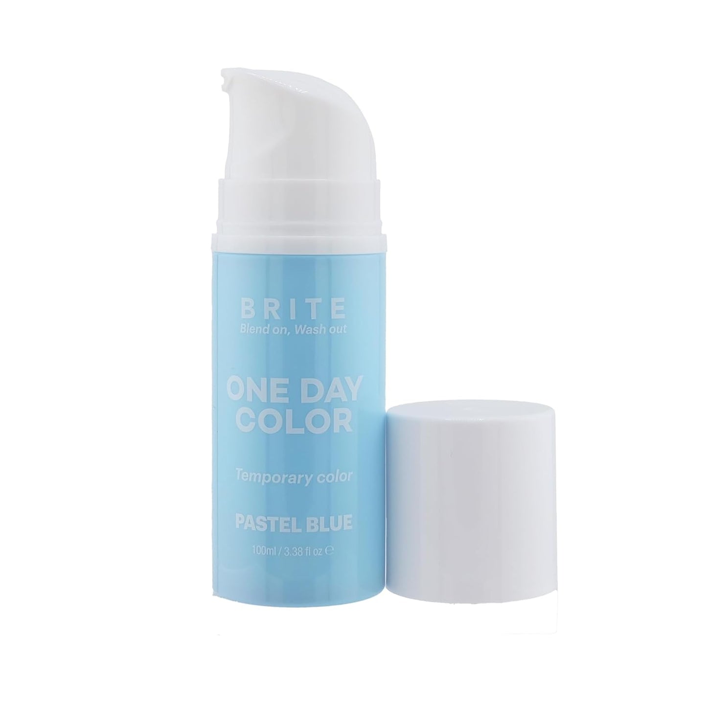 Brite One-Day Hair Color Mousse - Pastel Blue | Mess-Free Temporary Hair Dye for Lighter Hair | 3.38 Fl Oz