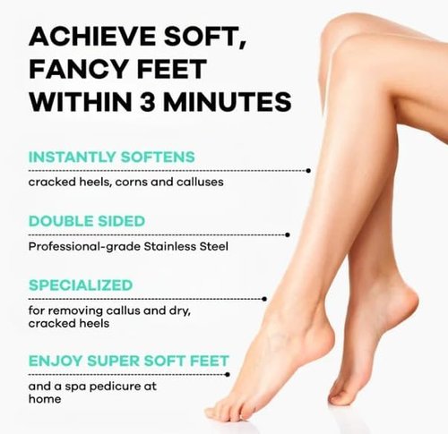 Dermasuri - Callus Remover Foot Scrub - Exfoliating Spray Formula & Deluxe Sole File | Softens Cracked Heels