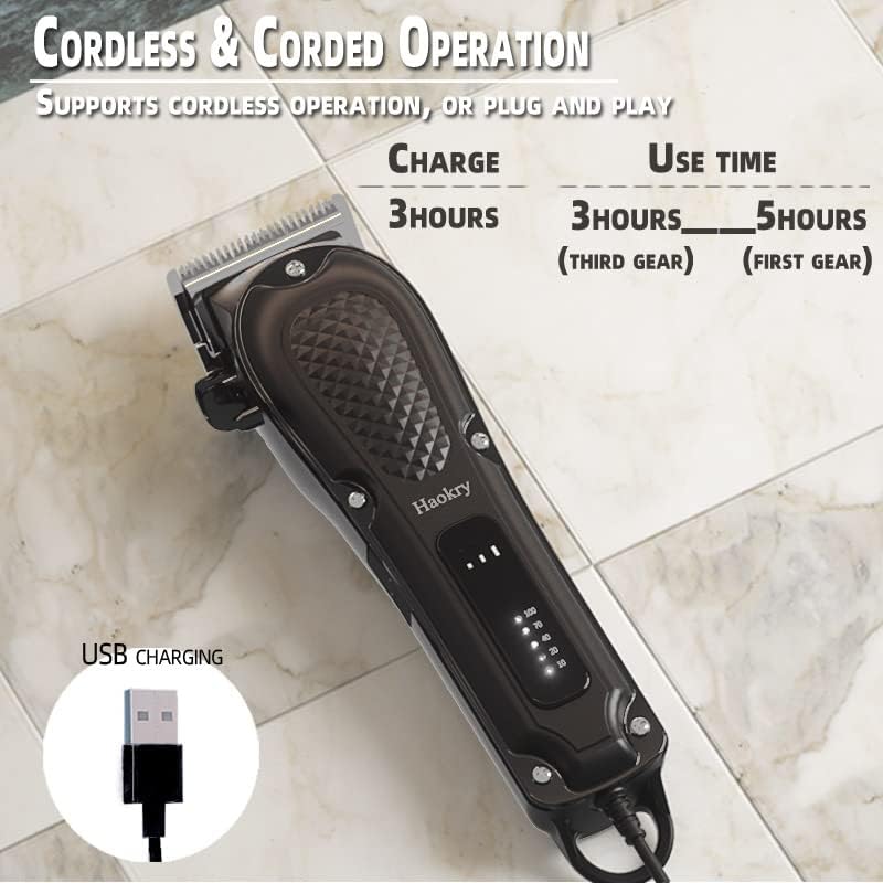 Skiennix Hair Clippers for Men - Professional Cordless & Corded Barber Clippers for Grooming