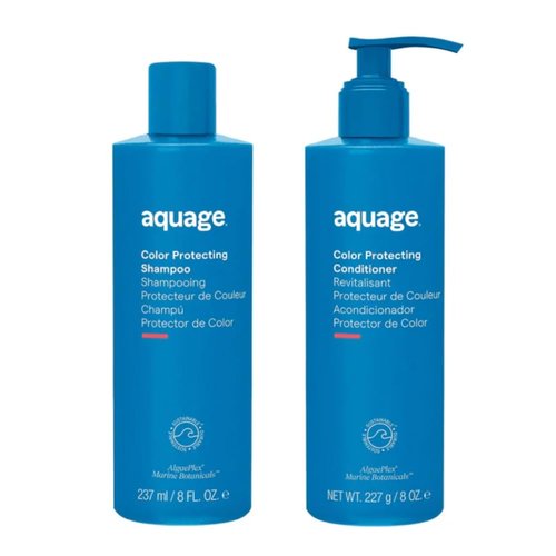 AQUAGE Color Care Regimen Bundle - Color Protecting Shampoo & Conditioner for Healthy, Shiny Hair | 8 Oz Each