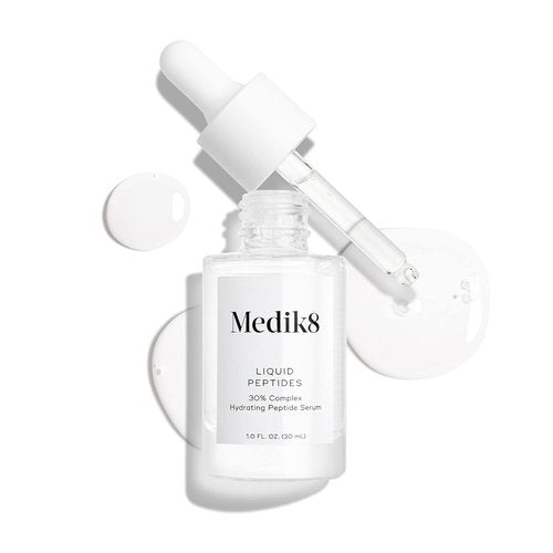 Medik8 Liquid Peptides - Regenerating Multi-Peptide Serum for Wrinkle Reduction - Hydrating & Brightening - 1.0 oz