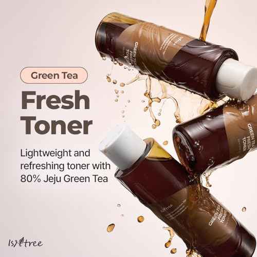 ISNTREE Green Tea Fresh Toner 200ml, 6.76 fl.oz | Korean Skincare | Toner for Oily Skin | Sebum Control | Hydrating and Refreshing