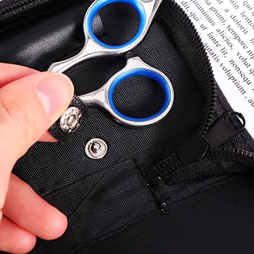 1pc Hairdresser Accessories Pu Rack Salonblack Compact Professional Leather Storage Hairdressing Hair Shop Use Carrier Salon Case Barber Shear Home Scissor Pouch Decor