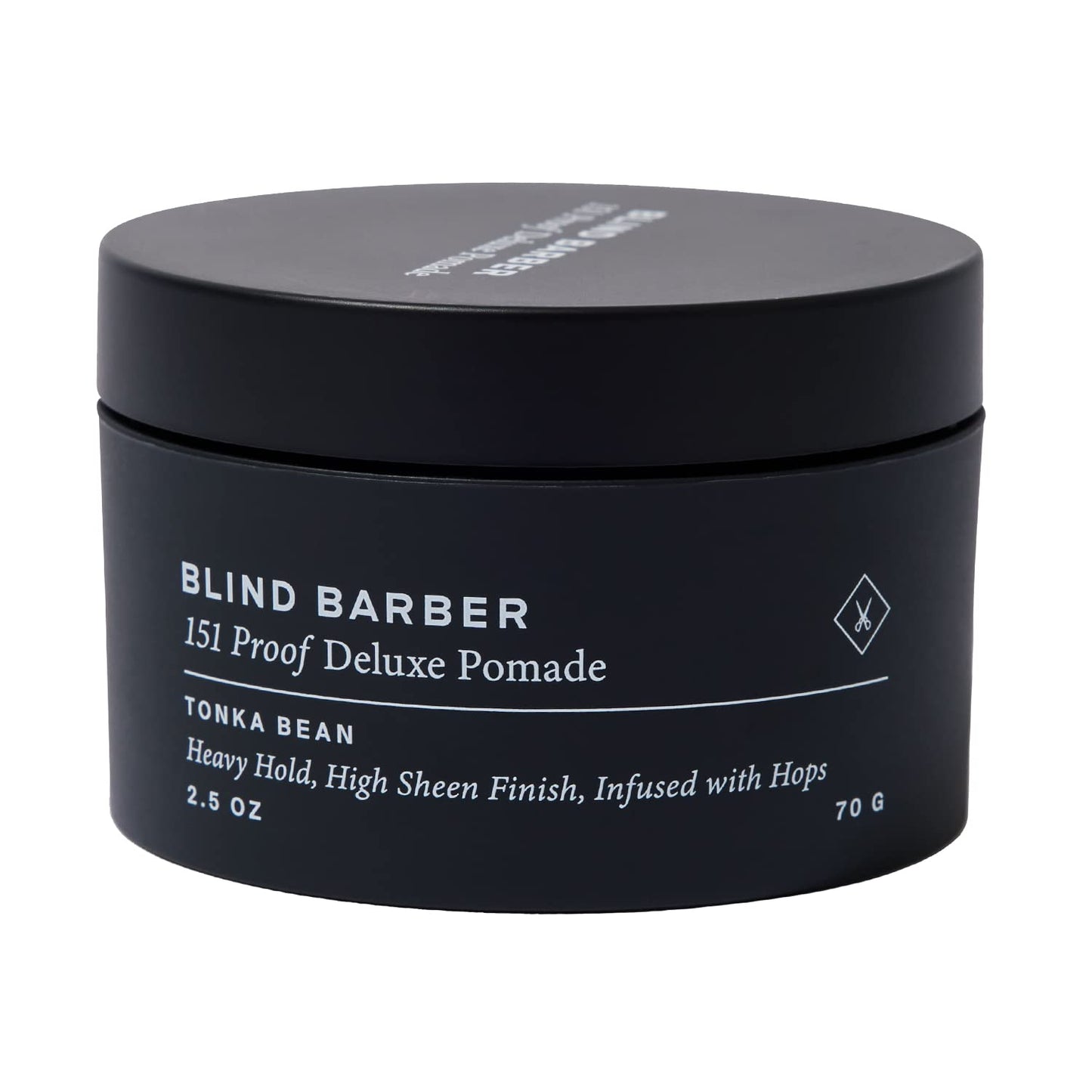 Blind Barber 151 Proof Hair Pomade - Water-Based Formula with Hops & Tonka Bean - Heavy Hold & High Shine (2.5 oz)