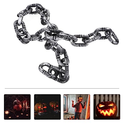 IMIKEYA Halloween Chains: 3.2 Feet Plastic Chains Props Costume Chain Halloween Decoration Prison Chain Cosplay Chain Links Halloween Props for Halloween Party Decorations