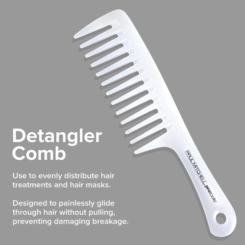 Paul Mitchell Detangler Comb - Wide Tooth Design for Effortless Wet or Dry Hair Detangling