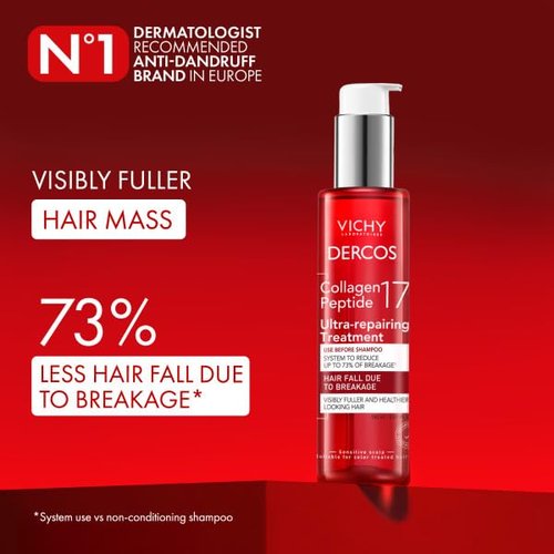 Dercos Collagen Peptide 17 Ultra-Repairing Treatment - 150ml Anti-Hair Fall Bond Repair Formula