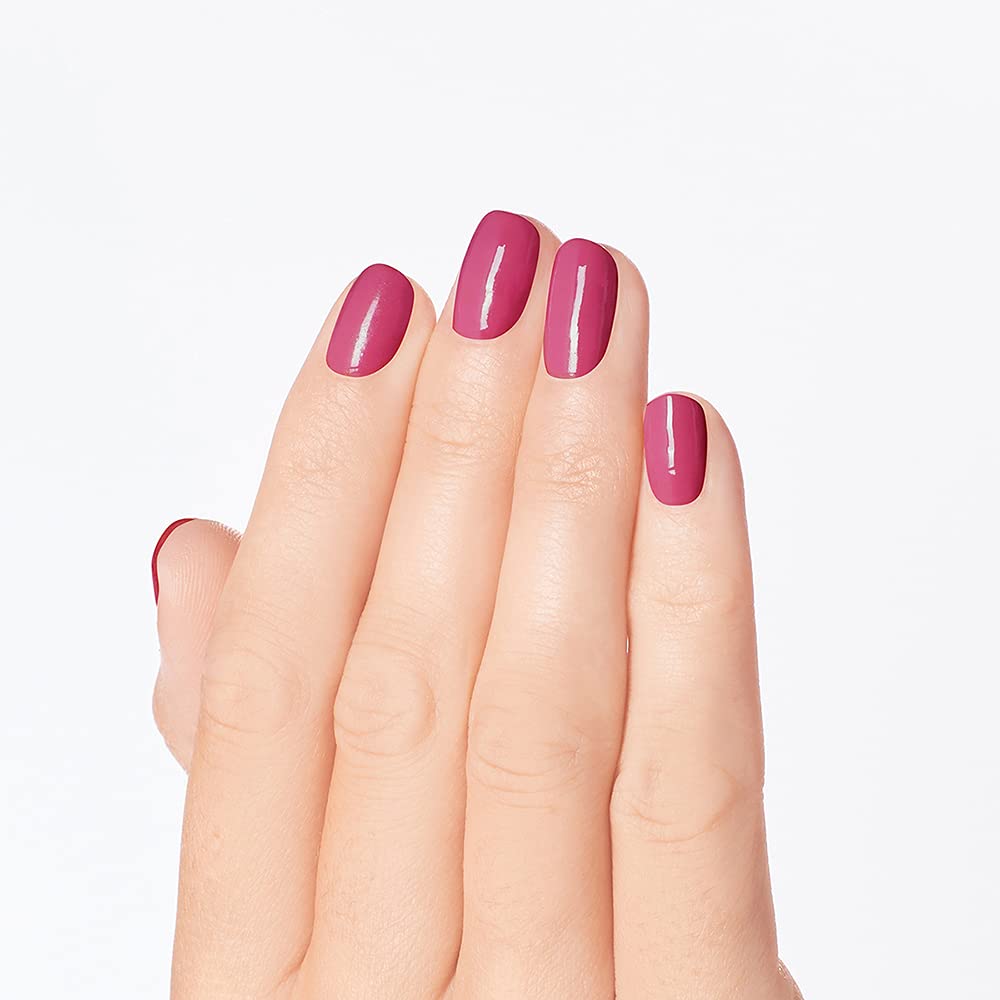 OPI Nail Lacquer 7th & Flower | Opaque Dark Red Crème Chip Resistant Nail Polish | Downtown LA Collection