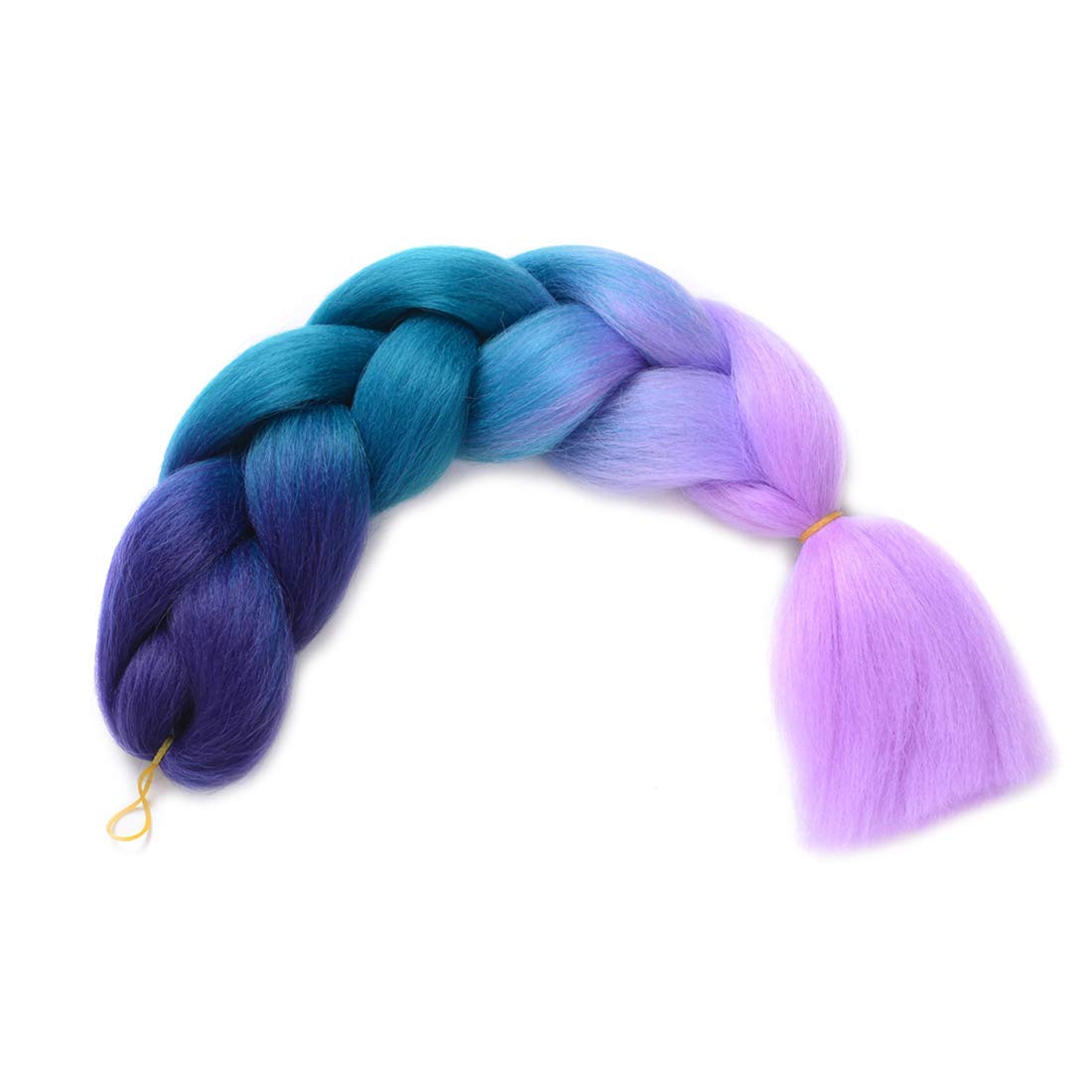 Braiding Hair Synthetic Hair Extensions Ombre Twist Braids Hair Hair Extensions 3Pcs/Lot(24" Purple-Lake Blue-Violet)