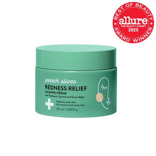 Peach Slices Redness Relief Calming Cream - Hydrate & Soothe Skin (1.69 oz) | Vegan & Cruelty-Free
