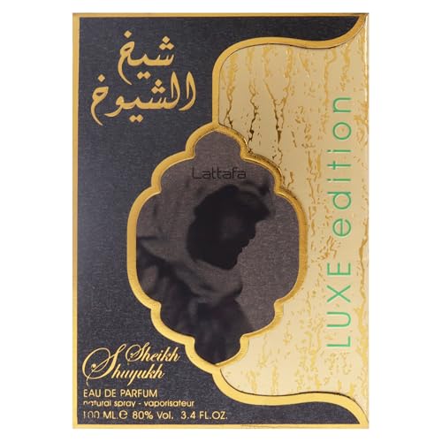 Lattafa Sheikh Al Shuyukh Luxe Edition ? Spicy, Sweet, Woody, Amber ? Eau de Parfum Spray Long-Lasting Fragrance for Unisex, 3.4 Ounce / 100 ml